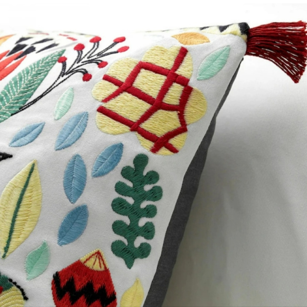 IKEA  Rödarv Multicolor Embroidered Cushion Covers (2) - Picture 6 of 8